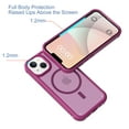 thumbnail image 4 of Designed for Magnetic iPhone 13 Case,[Compatible with MagSafe] [Military Grade Drop Protection] Slim Hybrid Rubber Translucent Matte Shockproof Anti-Fingerprint Phone Case,Darkpurple, 4 of 6