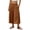 Coffee, variant on Women's Linen Cotton Pants Summer Wide Leg Casual Cropped Culottes With Pockets Loose Breathable Relaxed Fit Daily Trousers