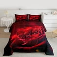 thumbnail image 2 of Feelyou Red Rose Flower Queen Comforter Set, Romantic Valentine's Day Bedding Set, 3pcs, 2 of 8