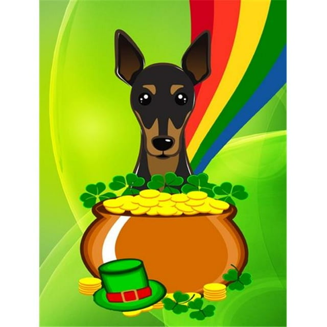 Carolines Treasures BB1984GF Min Pin St. Patricks Jour Drapeau Jardin