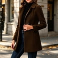 thumbnail image 6 of Cmtiyu Winter Coats for Women Classic Notched Collar Long Sleeve Button Pea Coats with Pockets Casual Fall Winter Outerwear Jackets S-2XL, 6 of 7