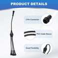 thumbnail image 3 of Uxcell 2-Core 2 Pin Y Splitter Connector 30cm 22AWG IP65 Y Shape 1 Male to 3 Female Extension Cable for LED Lighting, 3 of 7