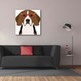 thumbnail image 3 of Epic Graffiti 'Beagle Wearing Hipster Glasses 2' by Olga and Alexey Drozdov, Canvas Wall Art, 37"x37", 3 of 8