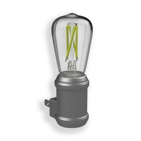 Nickel Cameo Crystal - Westek NL-EDSN-DB Automatic Vintage Edison Light, Aged Nickel