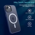 thumbnail image 4 of Entronix Magnetic Case Compatible with iPhone 17e, Frosted Matte Back Cover, Navy Blue, 4 of 5