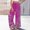 Hot Pink, variant on Women's New Thin Elastic Loose Large Size Korean Version of Everything Long Trousers Casual Trousers Haren, Black, L