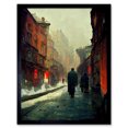 thumbnail image 1 of New York Cityscape Moody Snow Winter Art Print Framed Poster Wall Decor 12x16 inch, 1 of 5