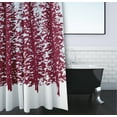 thumbnail image 3 of Simply Daisy 70" W x 73" H Hidden Forrest Floral Print Polyester Shower Curtain, Red, 3 of 3