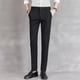 thumbnail image 5 of Pantalones de oficina rectos y elásticos de 9 pulgadas recortados para hombre, pantalones de trabajo para hombre, pantalones de traje elásticos con trenzas, ajustados, baratos, para vestir, informales, 5 of 5