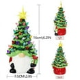 thumbnail image 4 of 2X Christmas Decorations - 6.2Inch Lighted Up Gnomes Christmas Tree with Multicolored Lights Small Mini Holiday Decor, 4 of 9