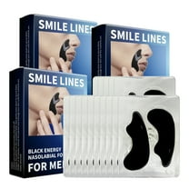 15 Pcs Nasolabial Folds Patches, Collagen Smile Line Patches, Fine Lines and Wrinkles Treatment, Black Anti Wrinkle Patches with hyaluronic acid
