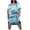 Blue, variant on Homenesgenics Summer Dresses for Women under $10 Plus Size Women's Fashion Print Plus Size V-Neck Ventilate Sexuality Dress