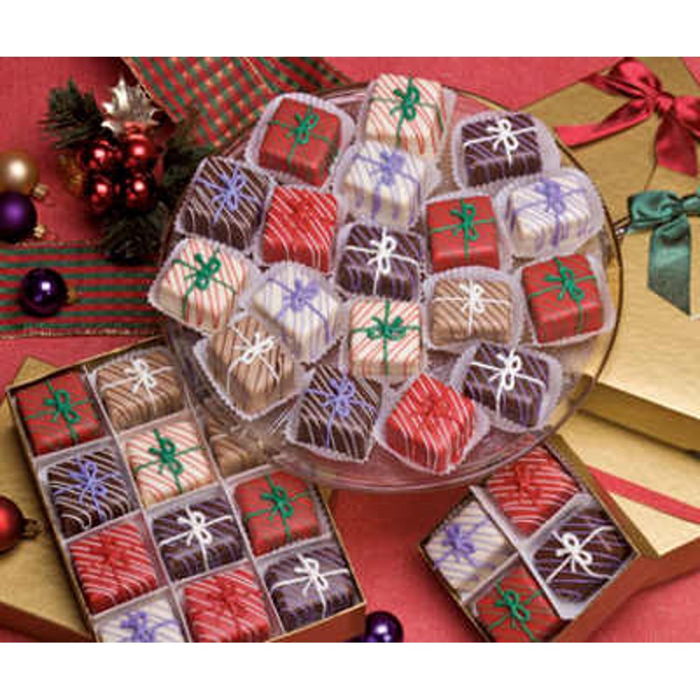 Gourmet Christmas Package Petits Fours Cake Bites USA Delivery