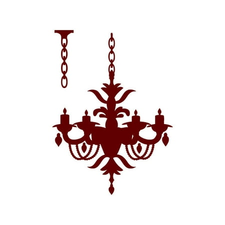 Chandelier 6 Vinyl Decal Large Dark Red Com
