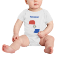 thumbnail image 2 of Paraguay Map Flag Baby Rompers Bodysuit (White, 0-3 Months), 2 of 5