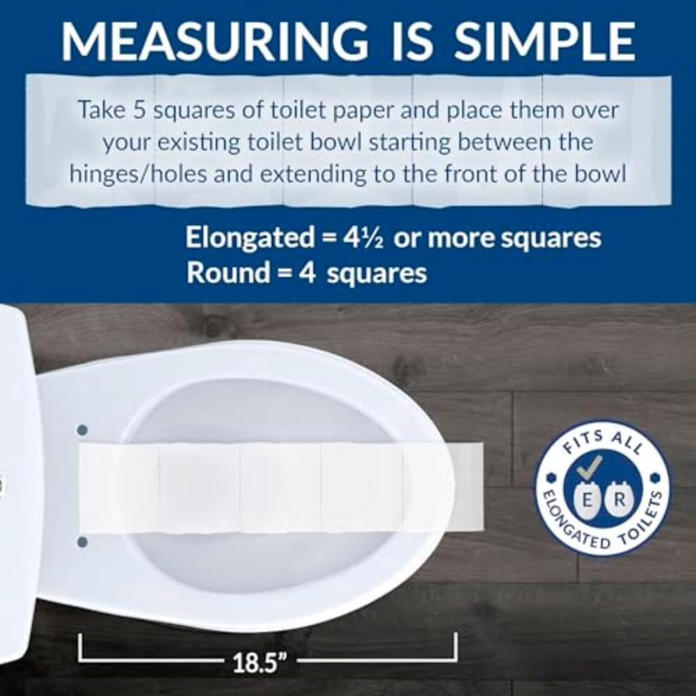 Bemis 19170PLE4 000 FCE4 Alesio Elongated Enameled Wood Toilet Seat, White
