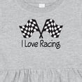 thumbnail image 4 of Inktastic I Love Racing Girls Baby Dress, 4 of 5