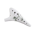 thumbnail image 1 of Labymos 12 Holes Round Head Ceramic Ocarina Alto C Hand Painted Musical Instrument with Lanyard Music Score Protective Bag For Music Lover and Learner, 1 of 8