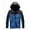Blue, variant on Mens Padded Clothing Autumn Winter Casual Fashion Combination Thick Padded Hooded Coat