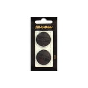 Dill Buttons 25mm 2pc 2 Hole Black