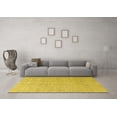 thumbnail image 3 of Ahgly Company Machine Washable Indoor Rectangle Solid Yellow Modern Area Rugs, 3' x 5', 3 of 4