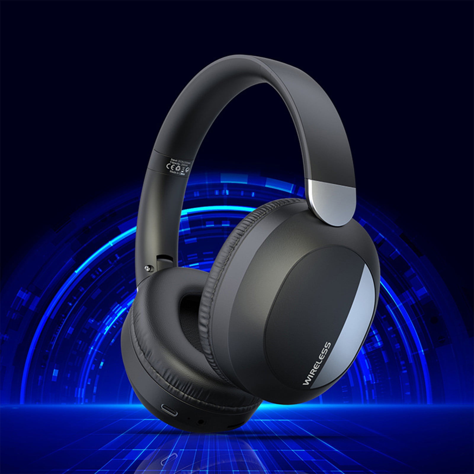 Wireless Headphones Over Ear, 70H Playtime Headphone Wireless Bluetooth 5.1,3EQ Modes & HiFi Stereo Bluetooth Headset with Deep Bass, Foldable Lightweight Headphones with Microphone for Travel/Work