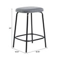 thumbnail image 6 of Walker Edison Modern Upholstered Counter Stool, Set of 2, Charcoal, 6 of 15