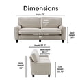 thumbnail image 2 of Serta Palisades 73" Sofa in Light Gray, 2 of 10