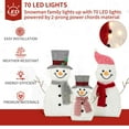 thumbnail image 5 of DEORAB Outdoor Christmas Lighted Snowman Decorations 2D 3-Piece Holiday Garden Lawn Yard Light-up Xmas Decor,70LED Lights, 5 of 7