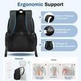 thumbnail image 5 of Soda Candy School Backpack Lightweight Bookbag Backpack with Luggage Strap, Black, 5 of 8