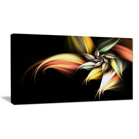 - Design Art Light Orange Pink Glossy Flower Large Floral Graphic Art on Wrapped Canvas