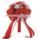 thumbnail image 2 of Xihbxyly Ramo de Novia de Seda con Rosas de Cristal y Asa Envuelta En Satén, Precioso Accesorio para Bodas, Decoración para Fiestas y Oficinas, En Rojo, Verde, Azul y Blanco, 25 X 20 Cm., 2 of 5
