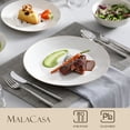 thumbnail image 3 of MALACASA Series JERA, 16-Piece Bone China Dinnerware Set, White with Golden Rim dinner Sets, Service for 4, 3 of 6