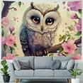 thumbnail image 4 of Orinice Owl Branch Flowers Tapestry Wall Hanging Unique Style Graphic Art Decor Living Room Bedroom Apartment Farmhouse Dorm 50x40inch, 4 of 6