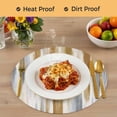 thumbnail image 4 of Brown Gray Round 13 Inch Placemats Set of 4, Vintage Abstract White Ombre Texture HeatResistant Non Slip Place Mats for Dining Table, Wipeable Braided Kitchen Table Mats for Housewarming, 4 of 9