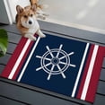 thumbnail image 4 of Vintage Nautical Flag Washable Small Entryway Area Rugs 2'x3', Red White Striped Medieval Style Low Pile Throw Rug Non-Slip Sturdy Edge Binding Carpet for Front Door Floor Room Entry, 4 of 9