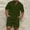 Army Green, variant on Aueoeo Pullover For Mens Half Zipper Laple Collar Short Sleeve, Fashion Elastic Waist Shorts Athletic Suit Two Piece Sets