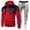 Red&1080, variant on CONFREE Mens Tracksuit 2 Peice Sets Casual Men's Jogging Sweatsuit Set Patchwork Color Zip Pullover Hoodies Pants Athletic Sweat Suit for Men