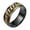 Golden, variant on Opvise Men Ring Simple High Polished Fashion Jewelry Rotating Chain Inlaid Finger Ring for Party