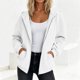 thumbnail image 1 of Neewe Hoodies Shirts for Women Early Fall Long Sleeve Tops Plain Outfits Tops Fashion Full Zip Tees 2025, 1 of 7