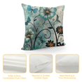 Fsmy Farmhouse Blue Flower Pillow Cover, Farm Daisy Floral Butterfly