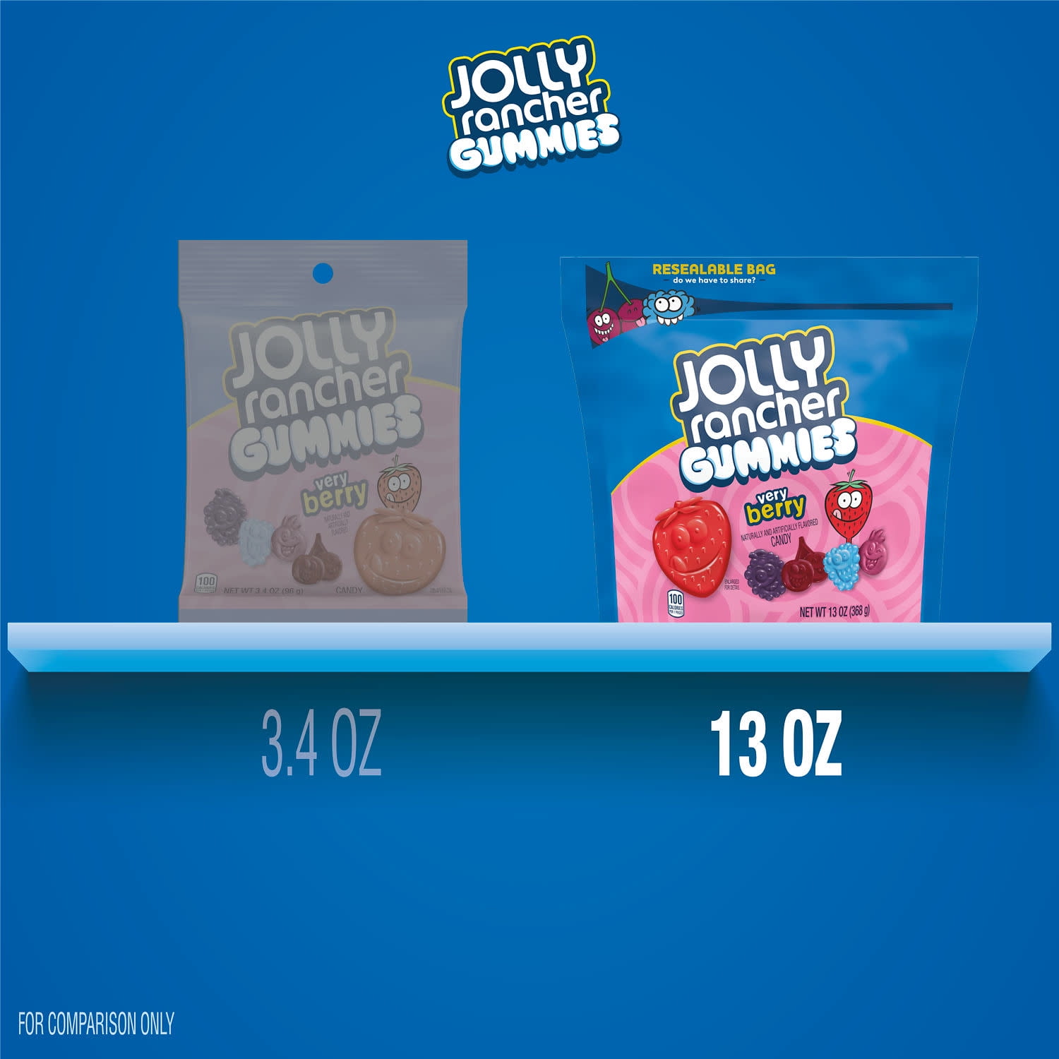 Jolly Rancher Very Berry Gummies, Sharing Size Assorted Fruit