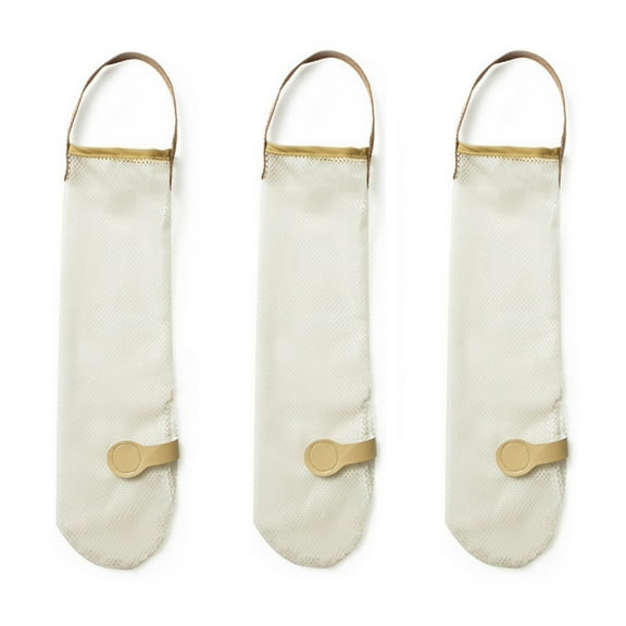 3 Pcs Kitchen Onion Garlic Hanging Organizer Holder Storage Kitchen Wall Bags Net 11.5*45CM