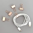 thumbnail image 5 of Wrapables Rose Gold Binder Clips for Office, Paper Clamps, Paper Clips, (Set of 40) Small, 5 of 7