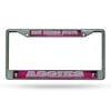 Rico Industries NCAA New Mexico State Aggies 12" x 6" Chrome Frame With Decal Inserts - Car/Truck/SUV Automobile Accessory