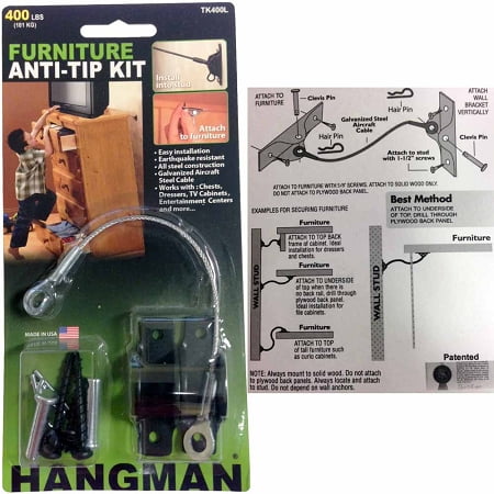 2 Pack Hangman Anti Tip Kits To Prevent Falling Furniture 2 Pack Hangman Anti Tip Kits To