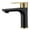 Black and Gold, variant on sumerain Single Hole Bathroom Faucet,Stainless Steel Bathroom Sink Faucets,Brushed Gold Single Handle Bathroom Lavatory Faucet with Water Supply Lines