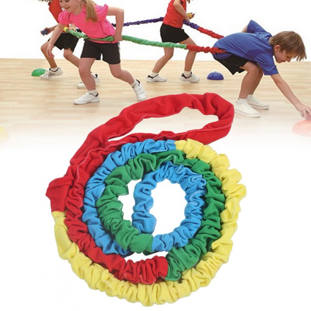Sports Equipment, Plush Cloth + Hose Children Colorful Rope, Children Colorful Game 11.81 FT Pull Rope Sensory Training Sports Equipment for Indoor Outdoor