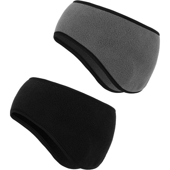 2 Pcs Ear Warmer Headbands Fleece Winter Ear Muffs for Adult Winter Using