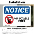 thumbnail image 3 of (2 Pack) Non-Potable Water Sign With Symbol OSHA Notice Sign 24 Inch X 18 Inch Vinyl Label Decal Sticker Weather Resistant, UV Protected for Workplace, Business, and Construction Site,, 3 of 7